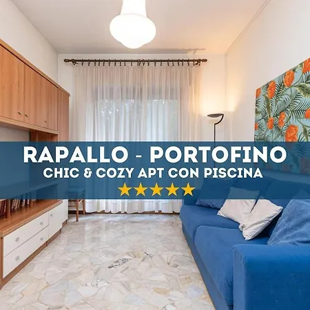 Rapallo-portofino, Chic And Cozy With Pool Apartment Rapallo